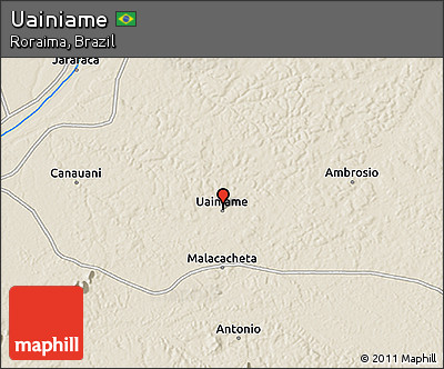 Shaded Relief 3D Map of Uainiame