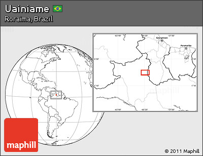 Blank Location Map of Uainiame