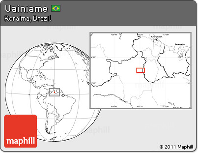 Blank Location Map of Uainiame