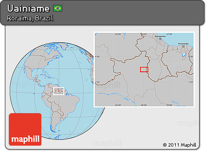 Gray Location Map of Uainiame