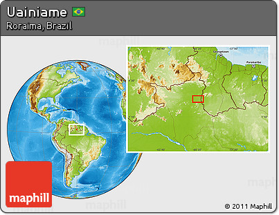 Physical Location Map of Uainiame