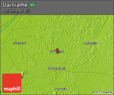 Physical Map of Uainiame