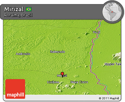 Physical Panoramic Map of Mirizal