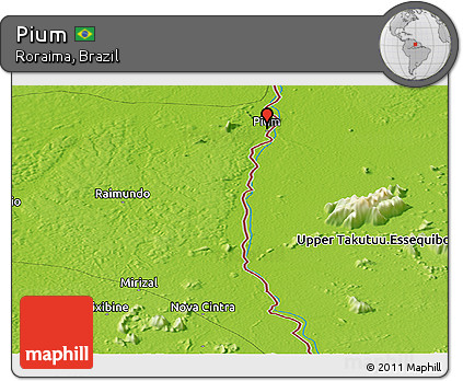Physical Panoramic Map of Pium