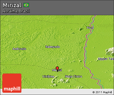 Physical Panoramic Map of Mirizal