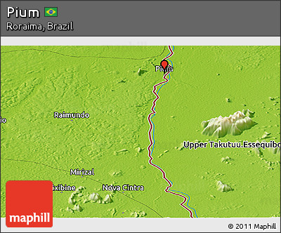 Physical Panoramic Map of Pium