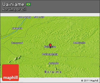 Physical Panoramic Map of Uainiame