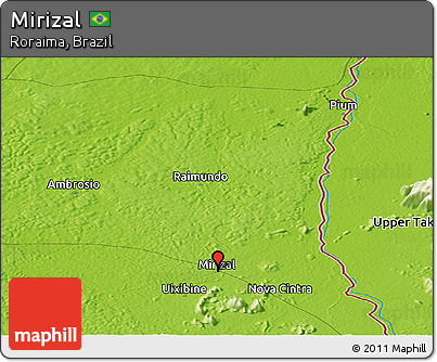 Physical Panoramic Map of Mirizal