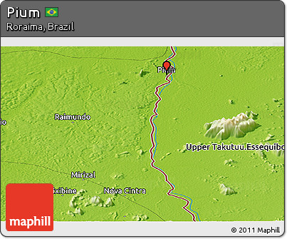 Physical Panoramic Map of Pium