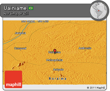 Political Panoramic Map of Uainiame