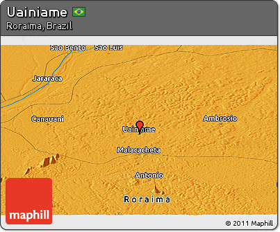 Political Panoramic Map of Uainiame