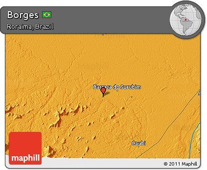 Political 3D Map of Borges