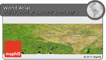 Satellite Panoramic Map of the Area around 2° 48' 4" N, 61° 7' 30" W