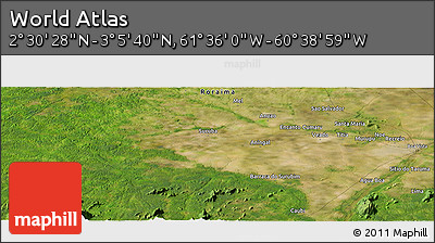 Satellite Panoramic Map of the Area around 2° 48' 4" N, 61° 7' 30" W