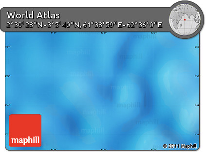Physical Map of the Area around 2° 48' 4" N, 62° 7' 30" E