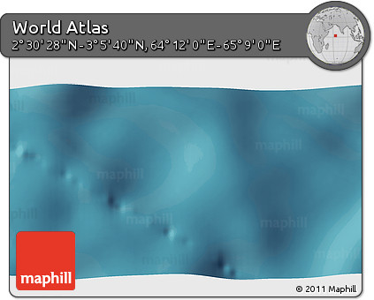 Satellite 3D Map of the Area around 2° 48' 4" N, 64° 40' 30" E