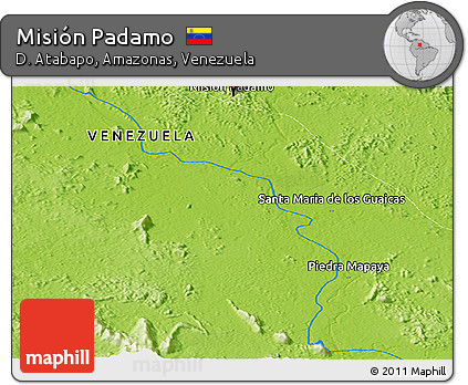 Physical Panoramic Map of Misión Padamo