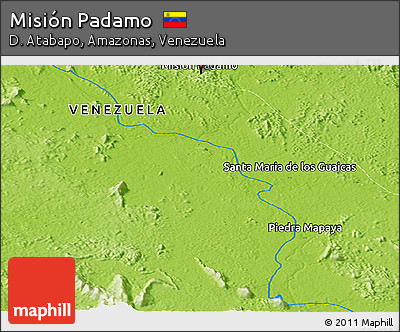 Physical Panoramic Map of Misión Padamo