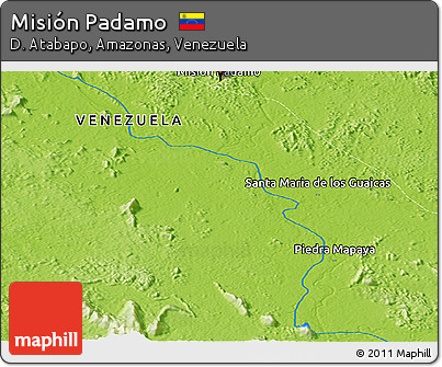 Physical Panoramic Map of Misión Padamo