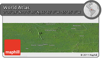 Satellite Panoramic Map of the Area around 2° 48' 4" N, 66° 13' 29" W