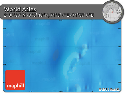 Physical Map of the Area around 2° 48' 4" N, 71° 28' 29" E