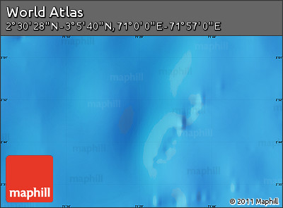 Physical Map of the Area around 2° 48' 4" N, 71° 28' 29" E