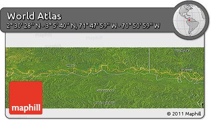 Satellite Panoramic Map of the Area around 2° 48' 4" N, 71° 19' 29" W
