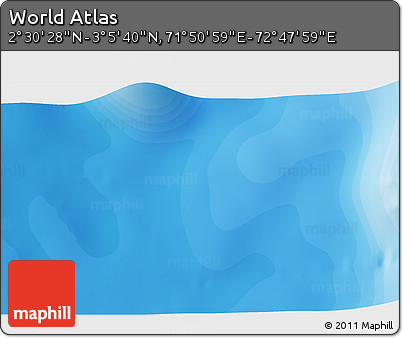 Political 3D Map of the Area around 2° 48' 4" N, 72° 19' 29" E