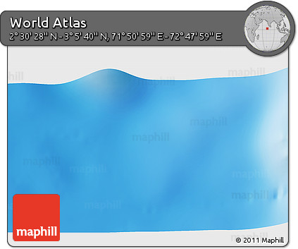 Shaded Relief 3D Map of the Area around 2° 48' 4" N, 72° 19' 29" E
