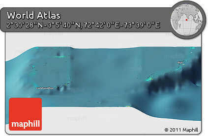 Satellite Panoramic Map of the Area around 2° 48' 4" N, 73° 10' 30" E