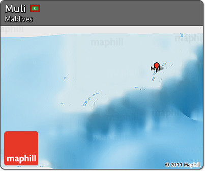 Shaded Relief Panoramic Map of Muli