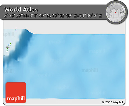 Physical 3D Map of the Area around 2° 48' 4" N, 74° 1' 30" E
