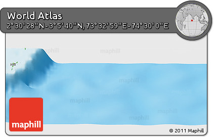 Physical Panoramic Map of the Area around 2° 48' 4" N, 74° 1' 30" E