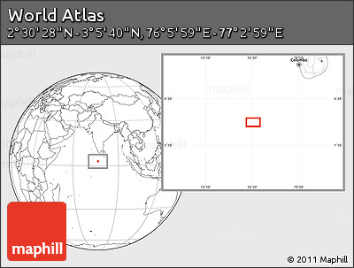 Blank Location Map of the Area around 2° 48' 4" N, 76° 34' 29" E