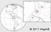 Blank Location Map of the area around 2° 48' 4" N, 76° 25' 30" W