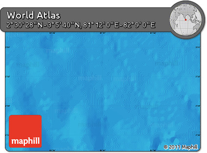 Shaded Relief Map of the Area around 2° 48' 4" N, 81° 40' 30" E