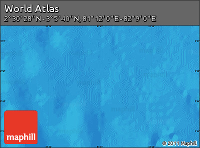 Shaded Relief Map of the Area around 2° 48' 4" N, 81° 40' 30" E