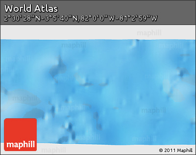 Physical 3D Map of the Area around 2° 48' 4" N, 81° 31' 30" W