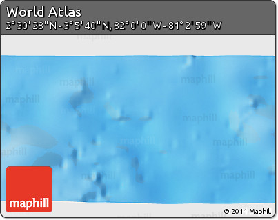 Physical 3D Map of the Area around 2° 48' 4" N, 81° 31' 30" W