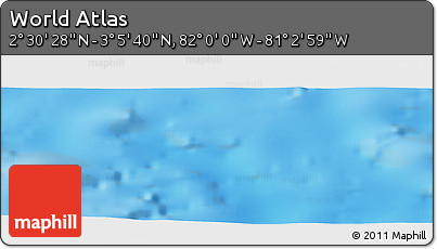 Physical Panoramic Map of the Area around 2° 48' 4" N, 81° 31' 30" W