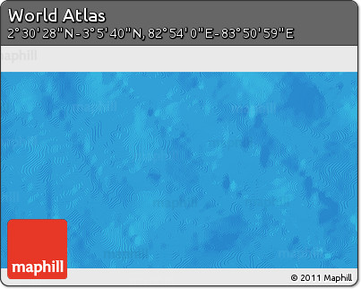 Physical 3D Map of the Area around 2° 48' 4" N, 83° 22' 30" E