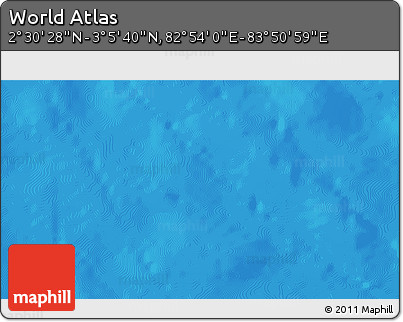 Shaded Relief 3D Map of the Area around 2° 48' 4" N, 83° 22' 30" E