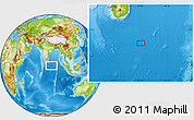 Physical Location Map of the area around 2° 48' 4" N, 83° 22' 30" E