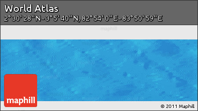 Physical Panoramic Map of the Area around 2° 48' 4" N, 83° 22' 30" E
