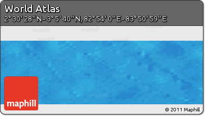 Physical Panoramic Map of the Area around 2° 48' 4" N, 83° 22' 30" E