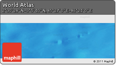 Physical Panoramic Map of the Area around 2° 48' 4" N, 85° 55' 30" E