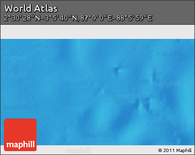 Physical 3D Map of the Area around 2° 48' 4" N, 87° 37' 30" E