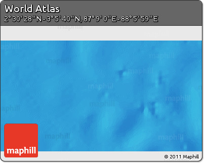 Physical 3D Map of the Area around 2° 48' 4" N, 87° 37' 30" E
