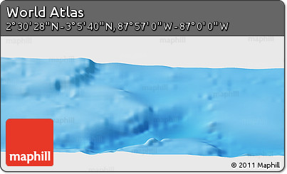 Physical Panoramic Map of the Area around 2° 48' 4" N, 87° 28' 29" W