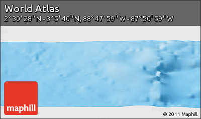 Physical Panoramic Map of the Area around 2° 48' 4" N, 88° 19' 29" W